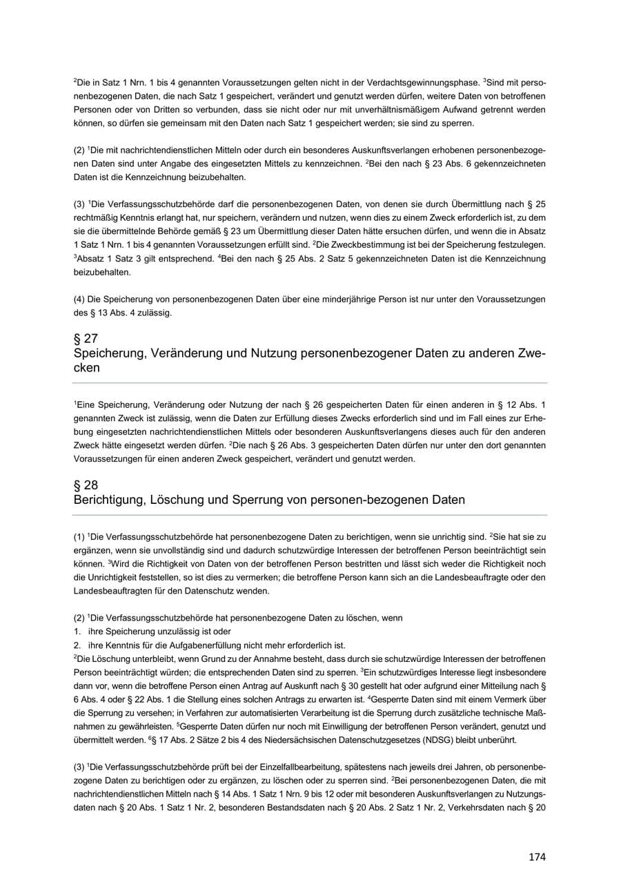 Seite 174 des Verfassungsschutzbericht 2018 Niedersachsen