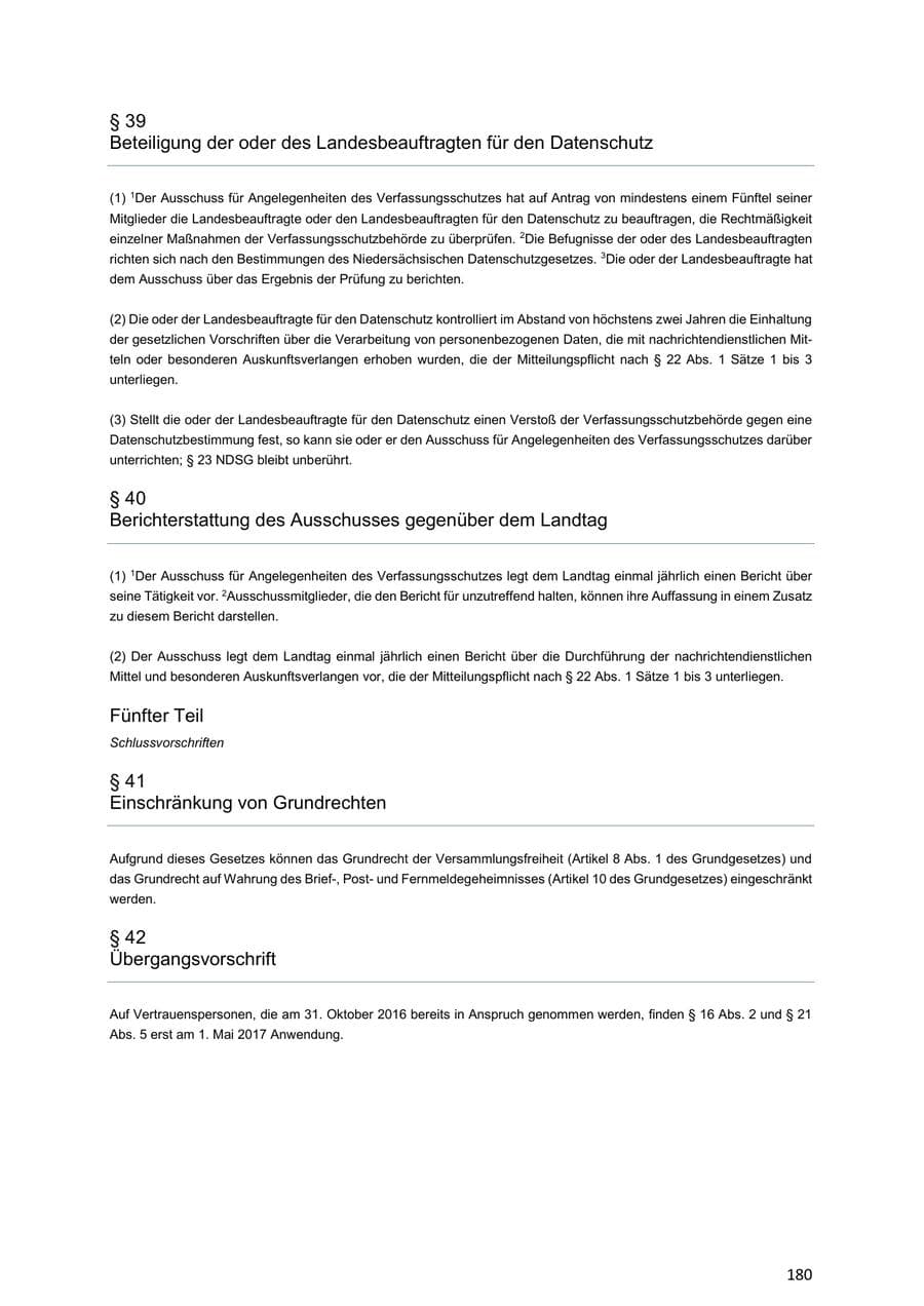 Seite 180 des Verfassungsschutzbericht 2018 Niedersachsen