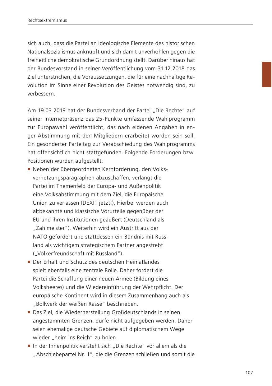 Seite 109 des Verfassungsschutzbericht 2019 Niedersachsen