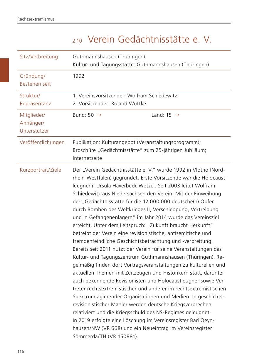 Seite 118 des Verfassungsschutzbericht 2019 Niedersachsen