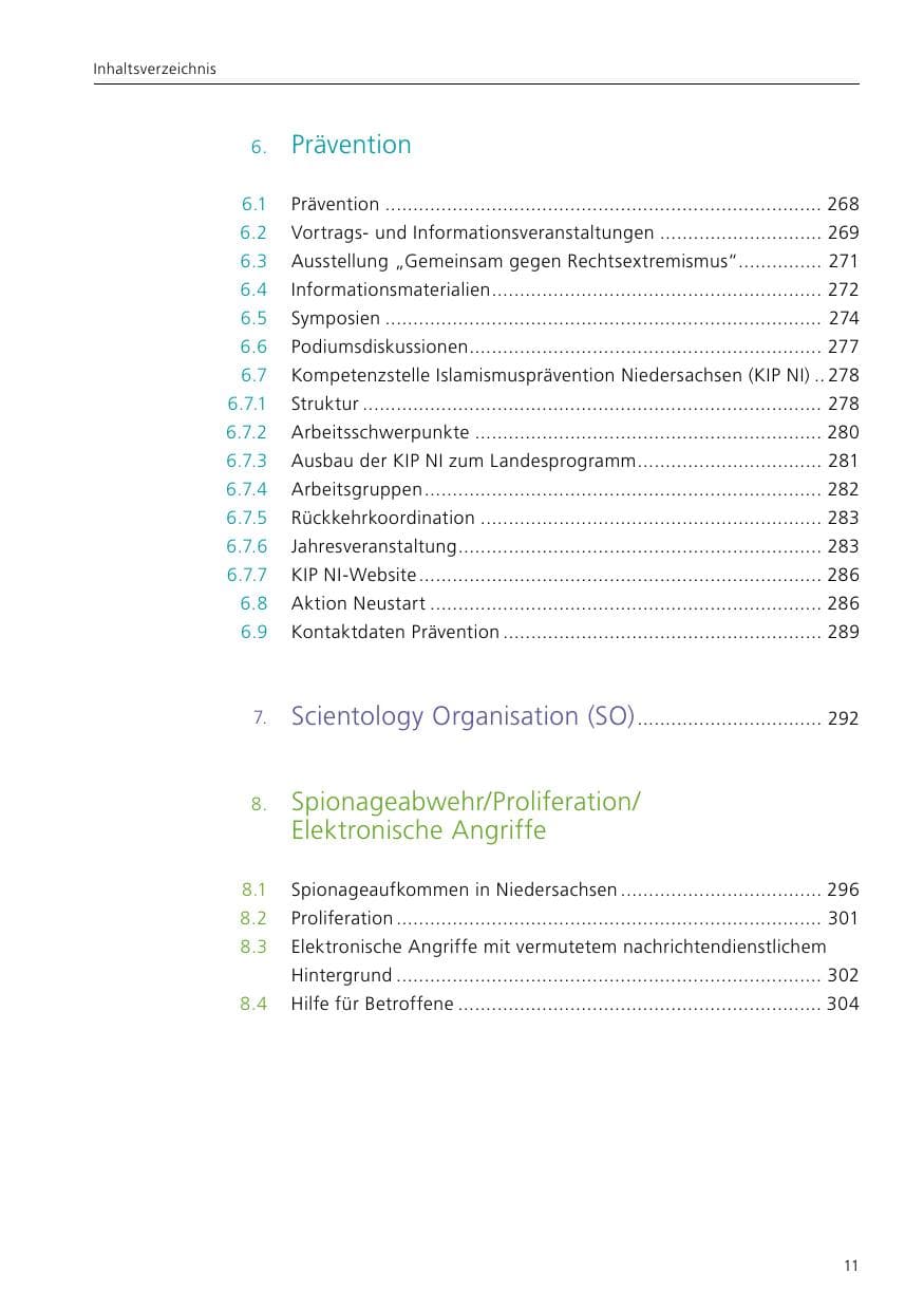 Seite 13 des Verfassungsschutzbericht 2019 Niedersachsen