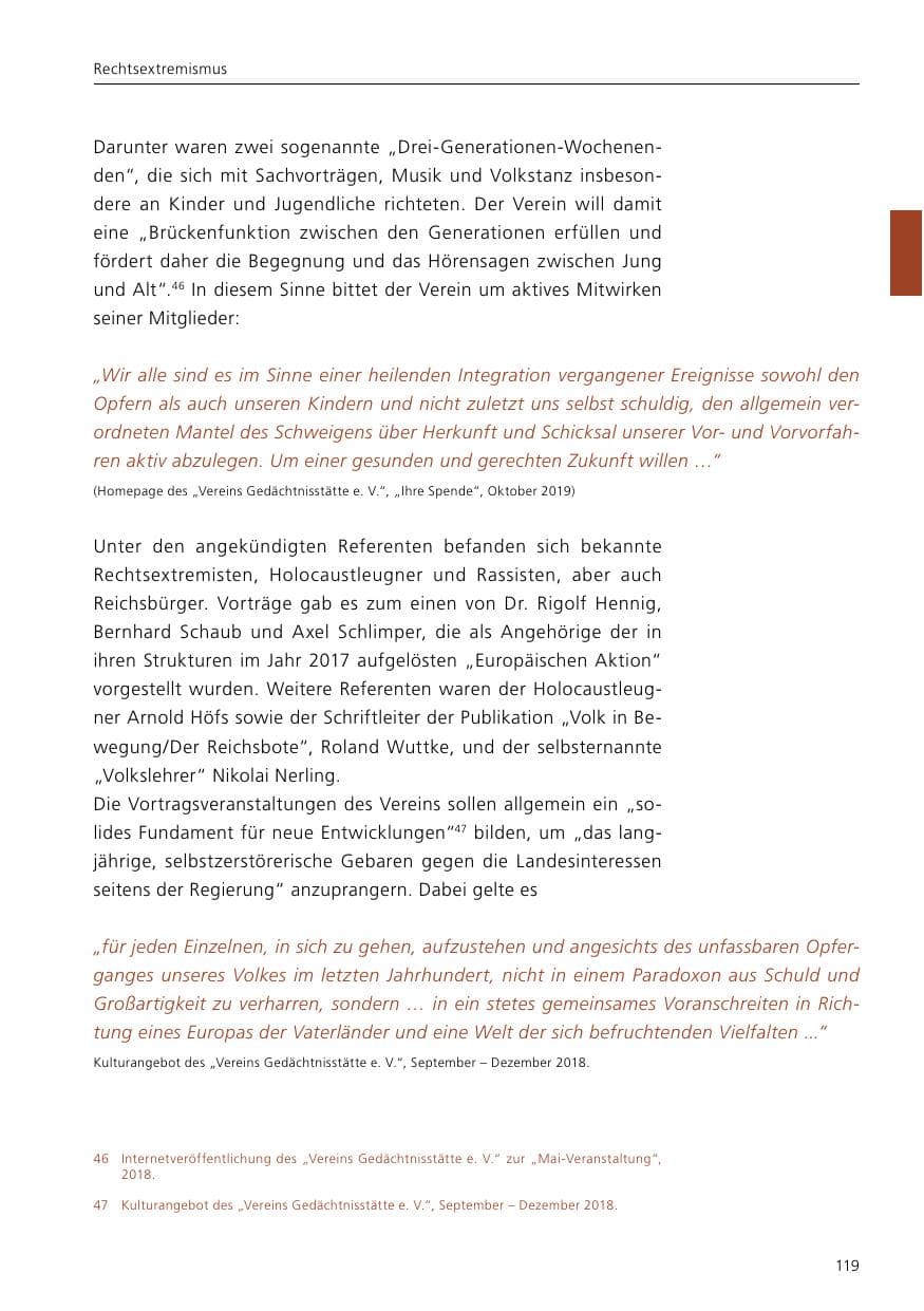 Seite 121 des Verfassungsschutzbericht 2019 Niedersachsen