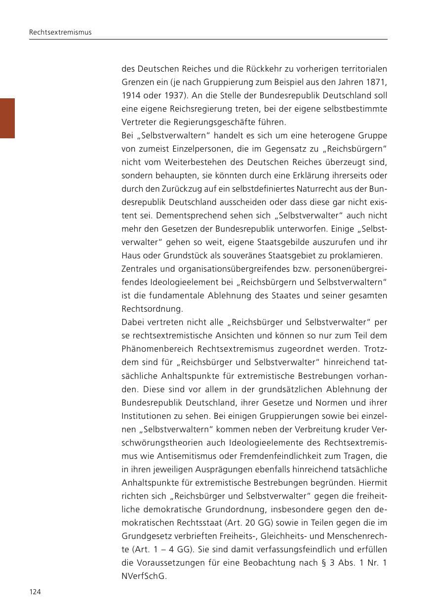 Seite 126 des Verfassungsschutzbericht 2019 Niedersachsen