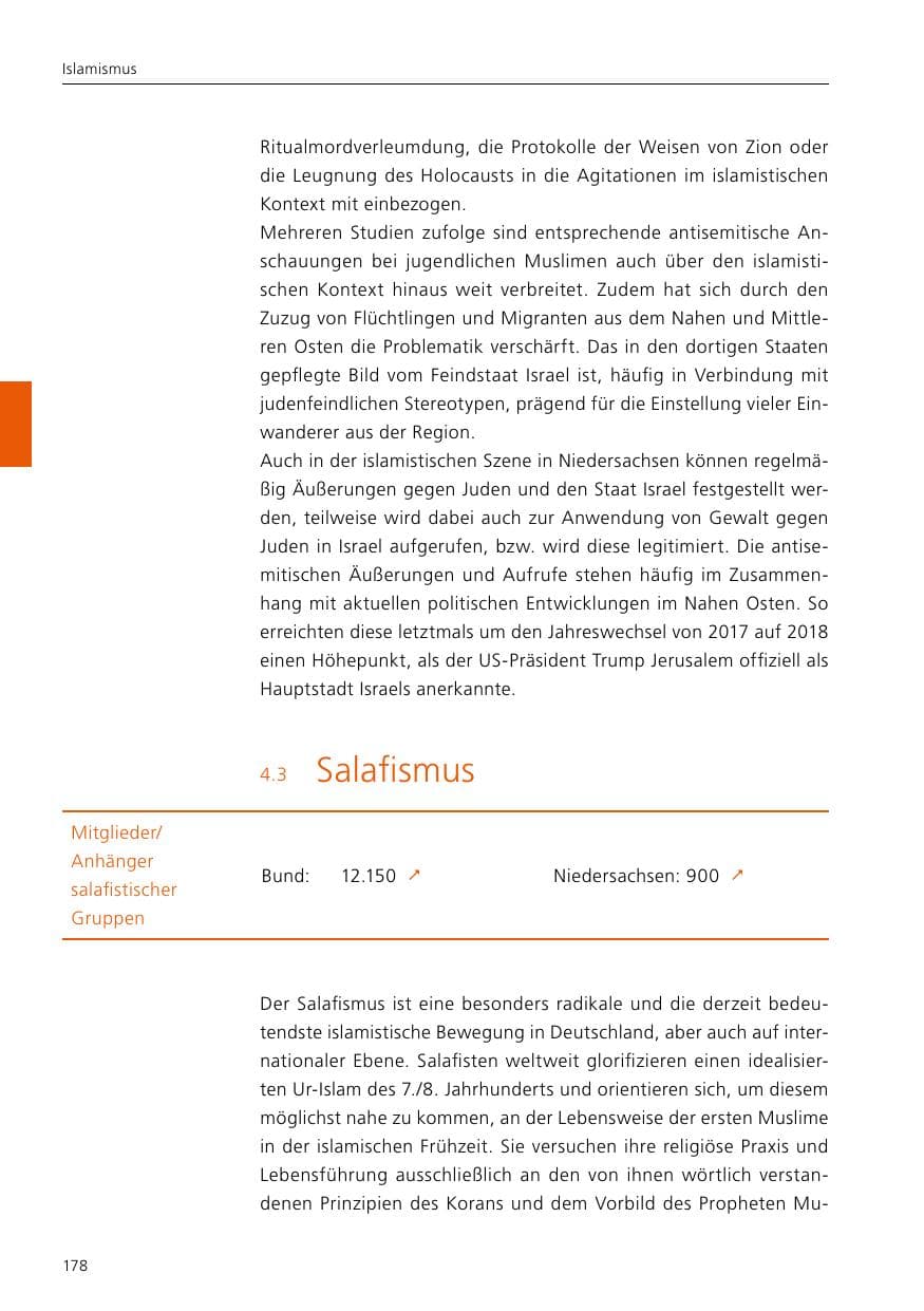 Seite 180 des Verfassungsschutzbericht 2019 Niedersachsen