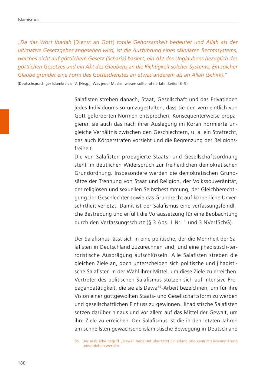 Seite 182 des Verfassungsschutzbericht 2019 Niedersachsen