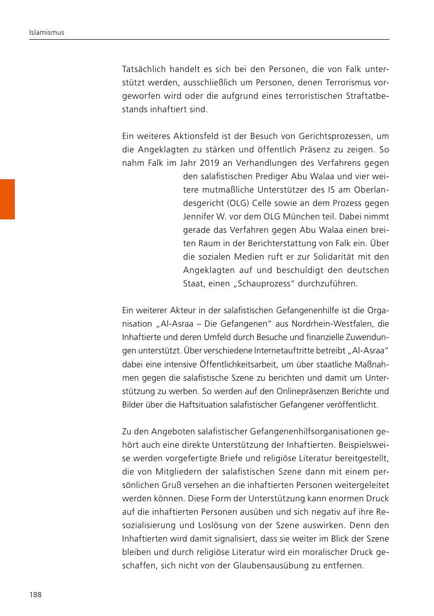 Seite 190 des Verfassungsschutzbericht 2019 Niedersachsen