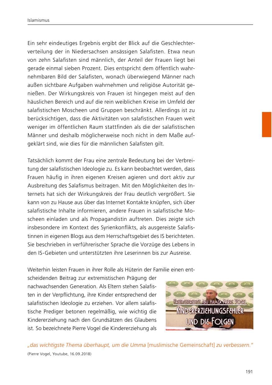 Seite 193 des Verfassungsschutzbericht 2019 Niedersachsen