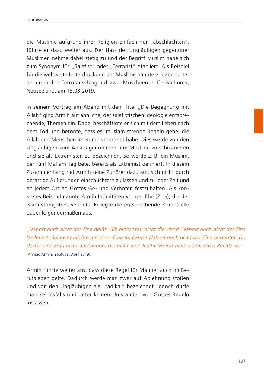Seite 199 des Verfassungsschutzbericht 2019 Niedersachsen