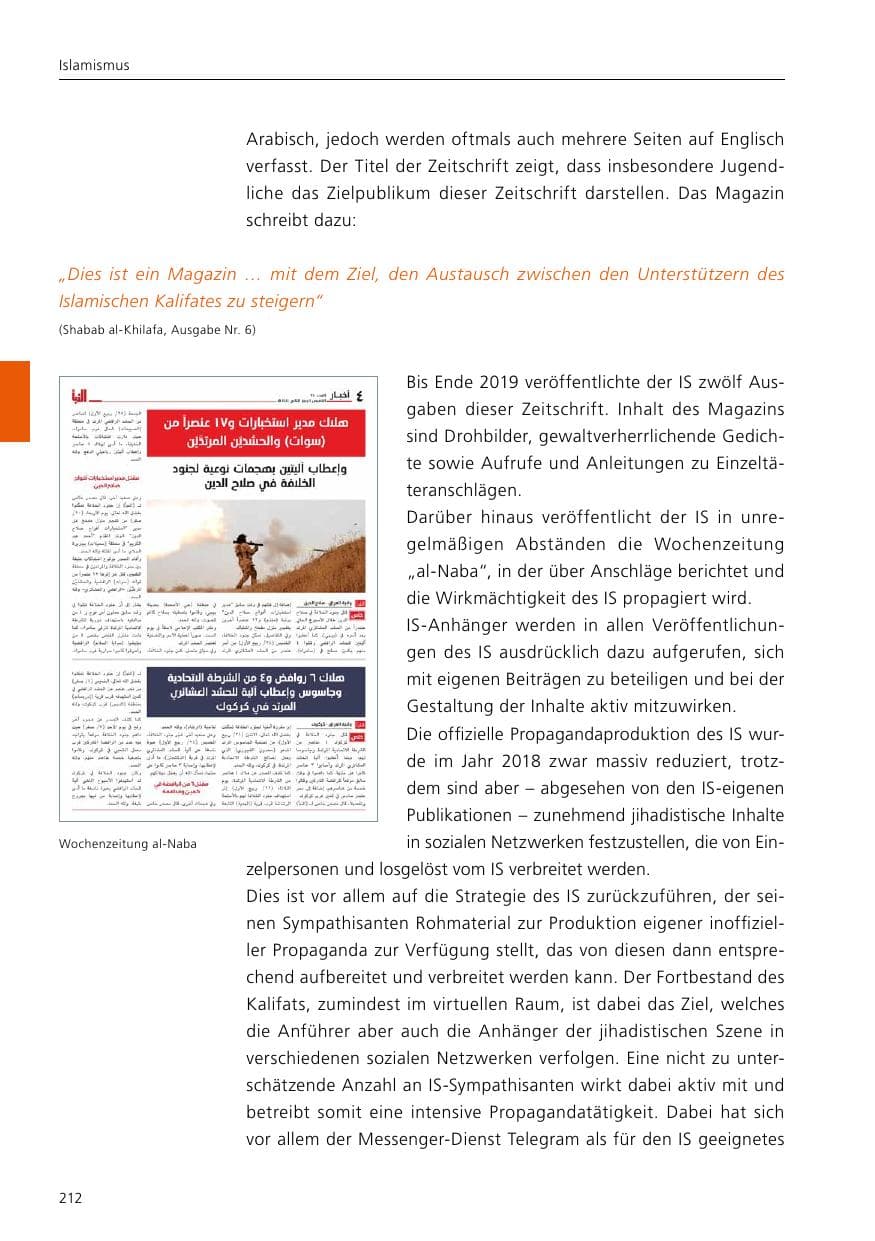 Seite 214 des Verfassungsschutzbericht 2019 Niedersachsen