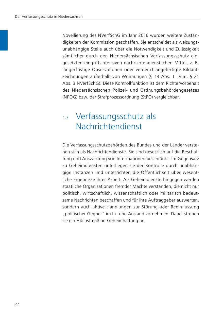 Seite 24 des Verfassungsschutzbericht 2019 Niedersachsen