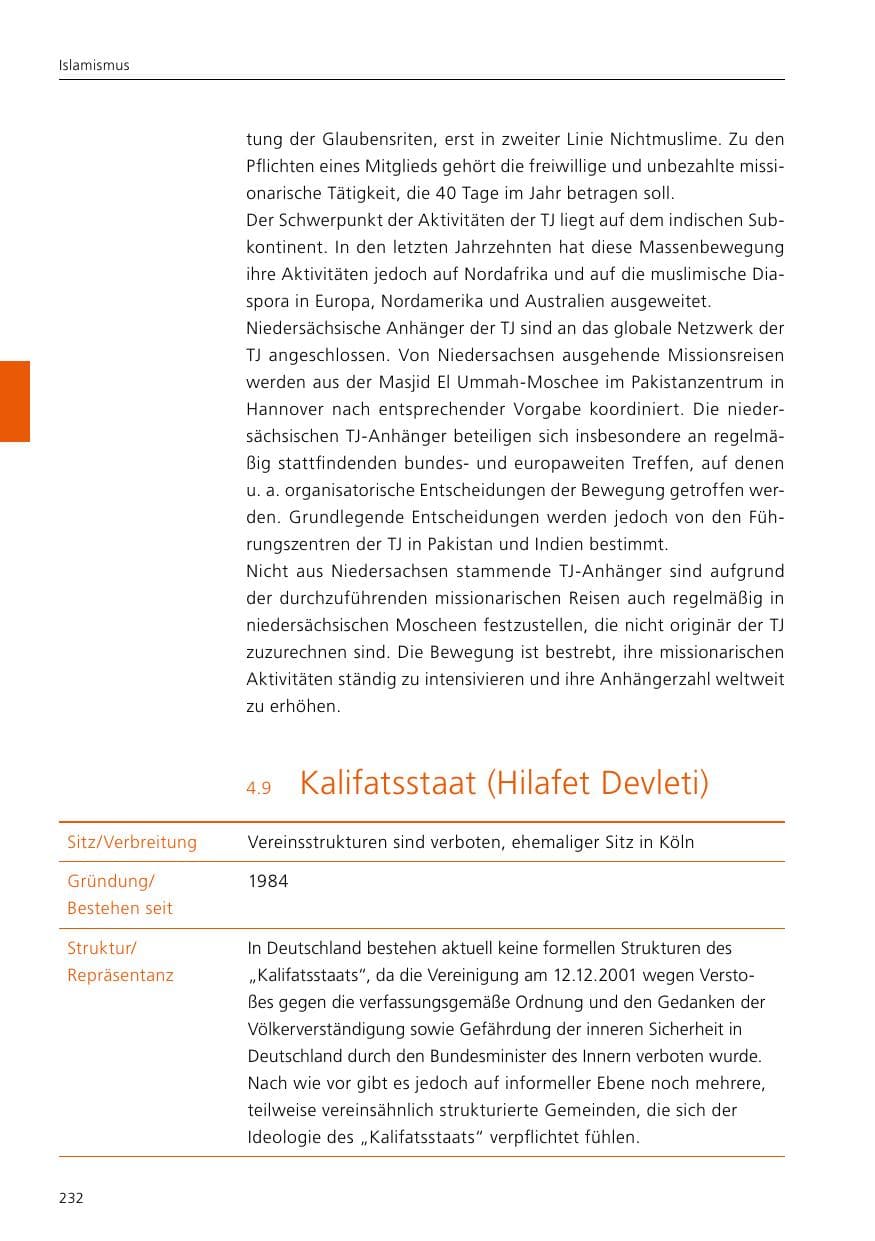 Seite 234 des Verfassungsschutzbericht 2019 Niedersachsen
