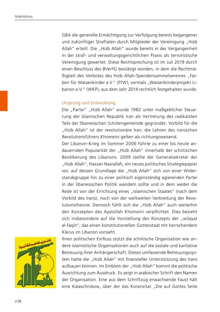 Seite 240 des Verfassungsschutzbericht 2019 Niedersachsen
