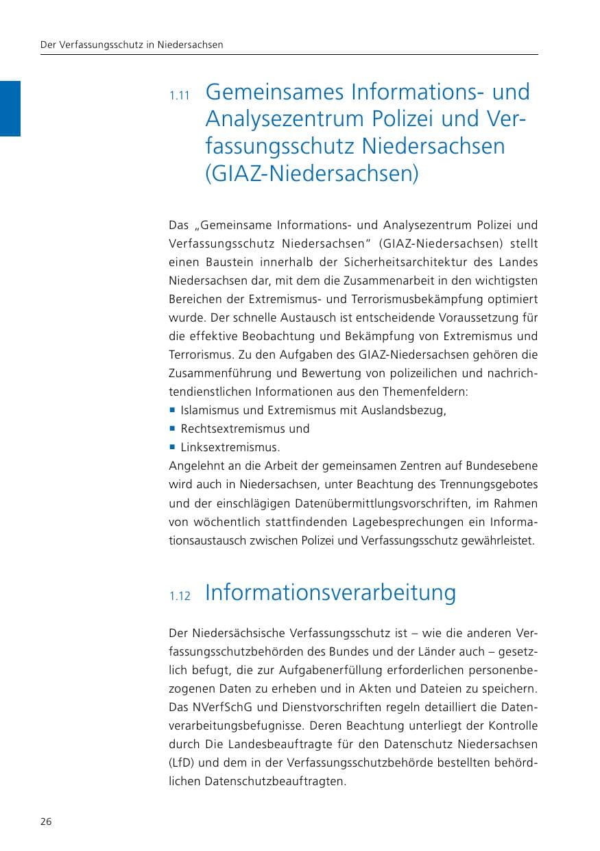 Seite 28 des Verfassungsschutzbericht 2019 Niedersachsen