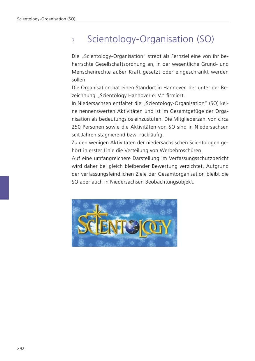 Seite 294 des Verfassungsschutzbericht 2019 Niedersachsen