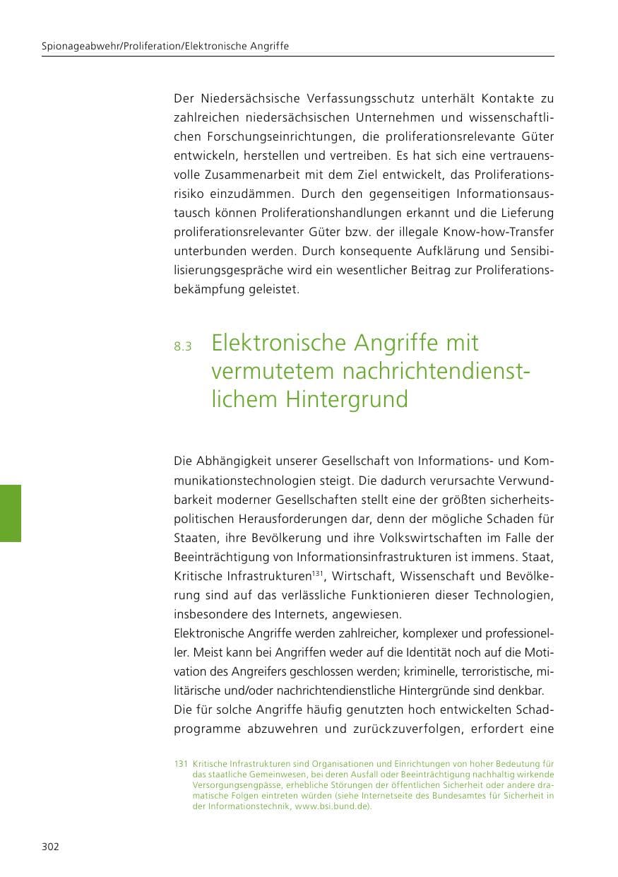 Seite 304 des Verfassungsschutzbericht 2019 Niedersachsen