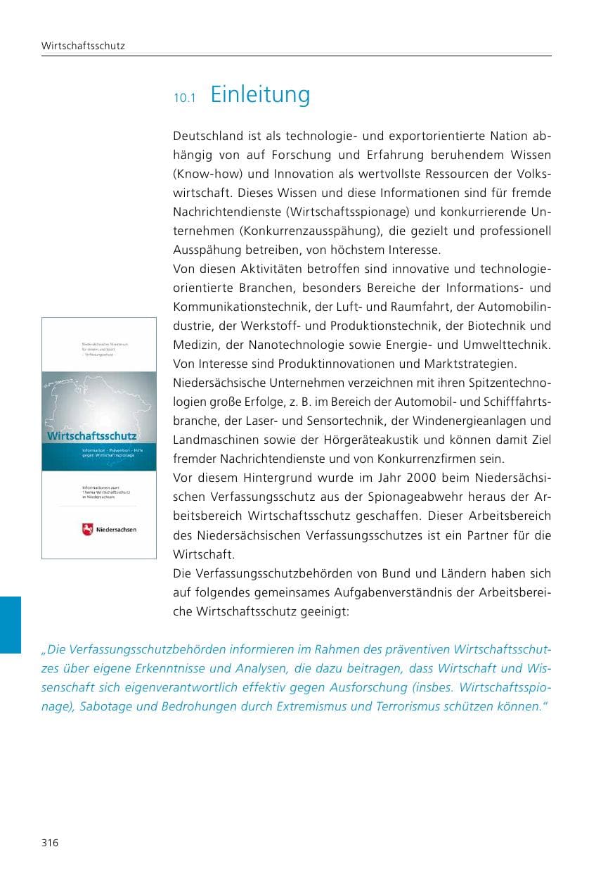 Seite 318 des Verfassungsschutzbericht 2019 Niedersachsen