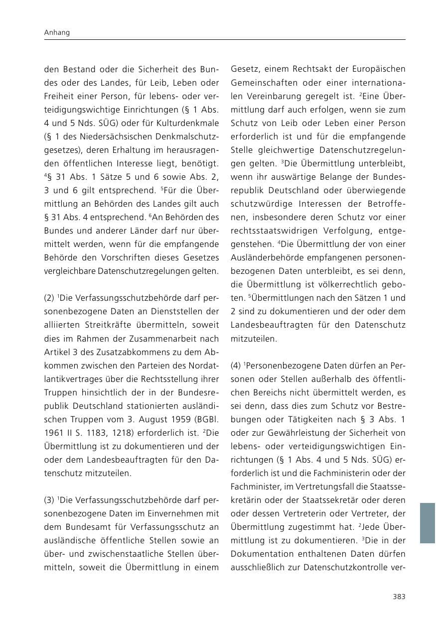 Seite 385 des Verfassungsschutzbericht 2019 Niedersachsen