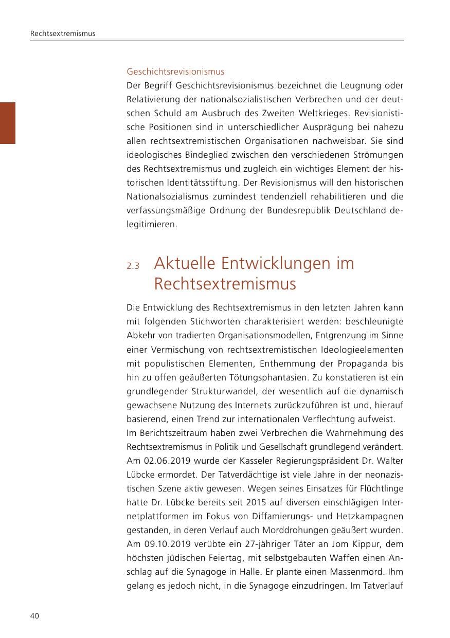 Seite 42 des Verfassungsschutzbericht 2019 Niedersachsen