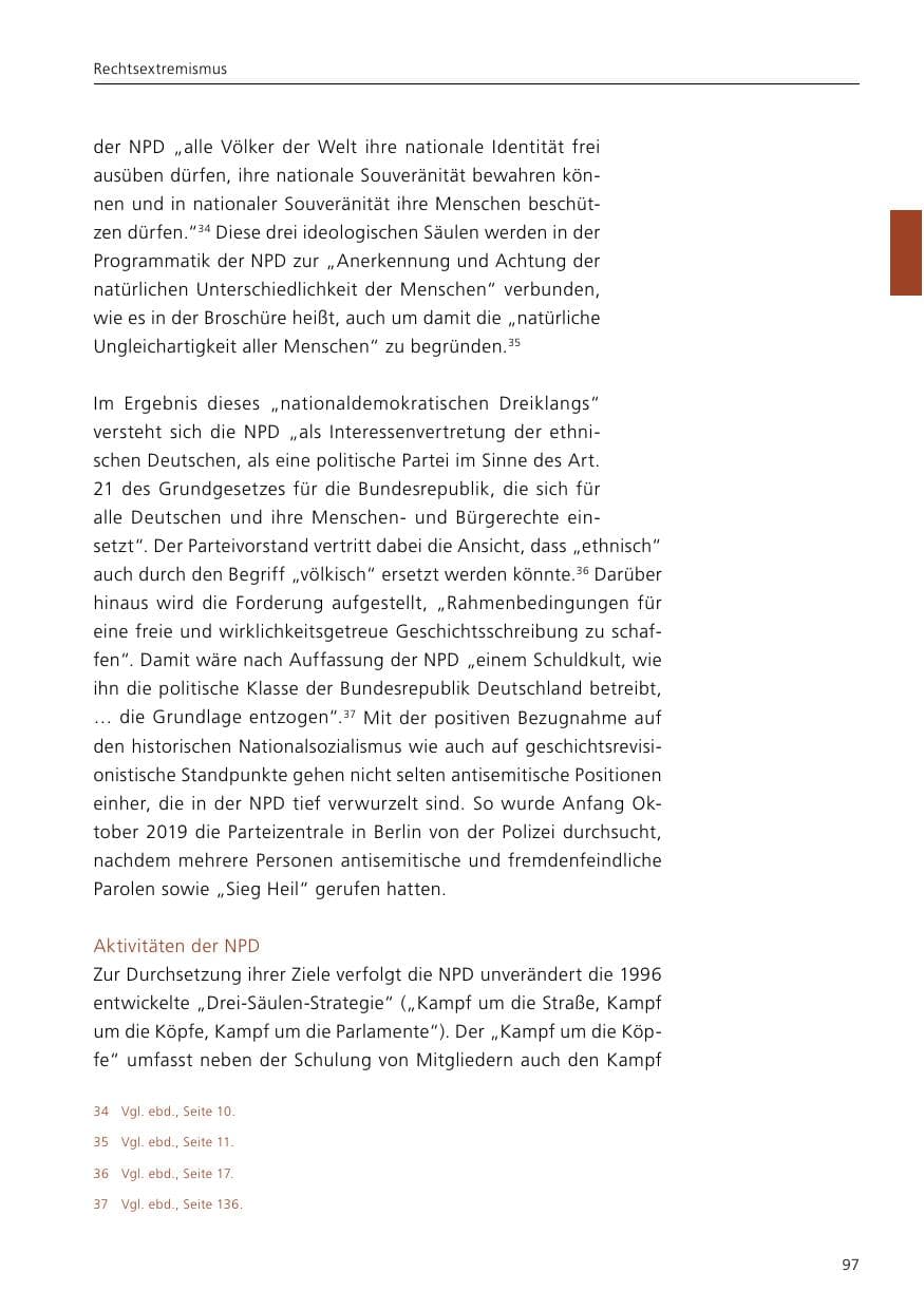 Seite 99 des Verfassungsschutzbericht 2019 Niedersachsen