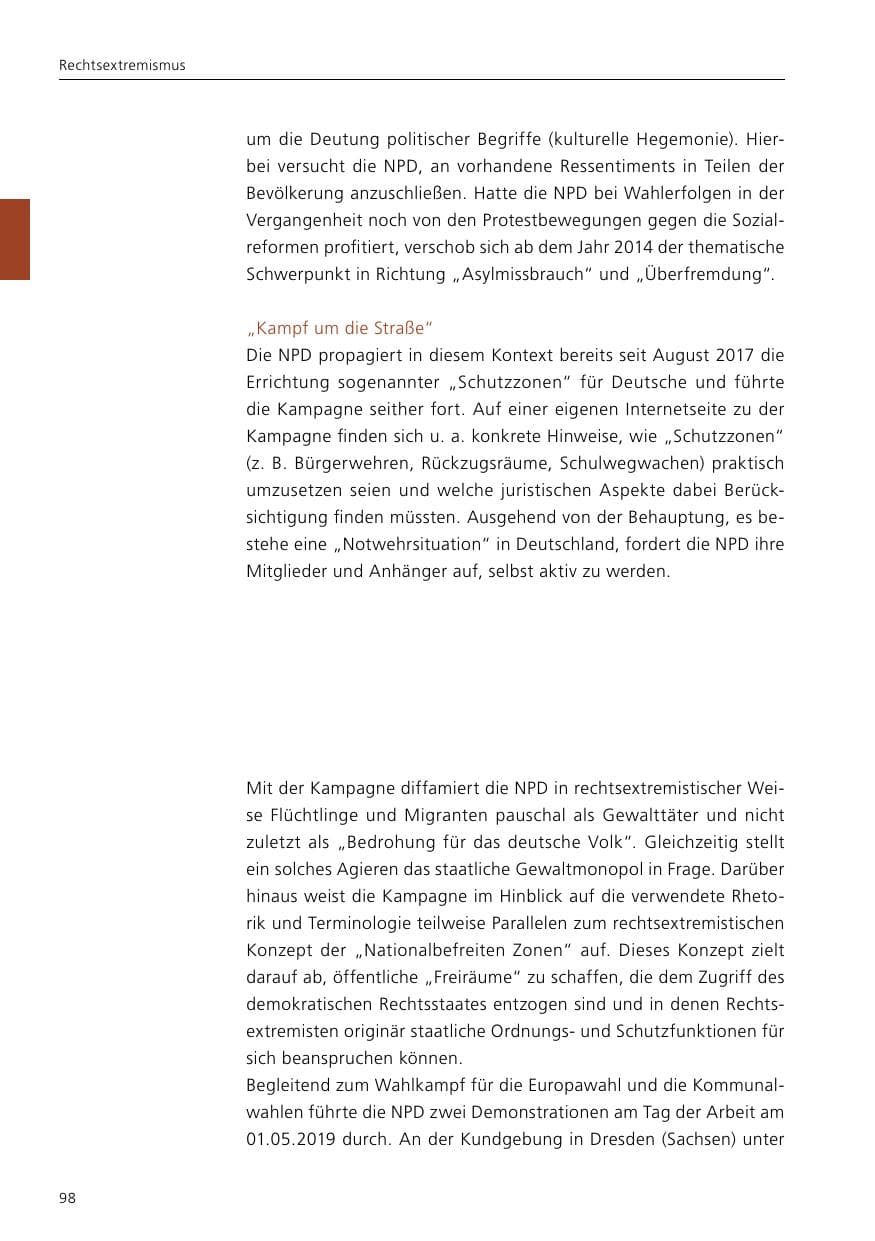 Seite 100 des Verfassungsschutzbericht 2019 Niedersachsen