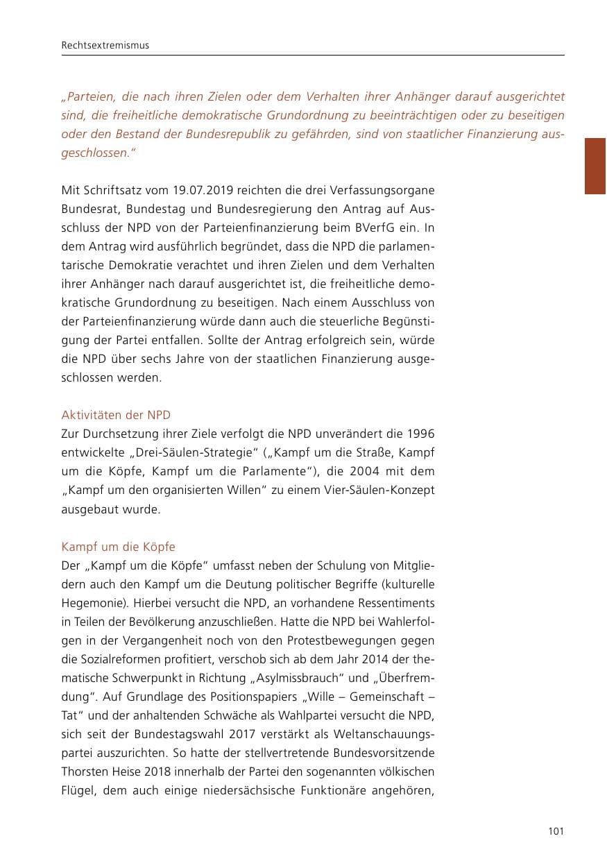 Seite 103 des Verfassungsschutzbericht 2021 Niedersachsen