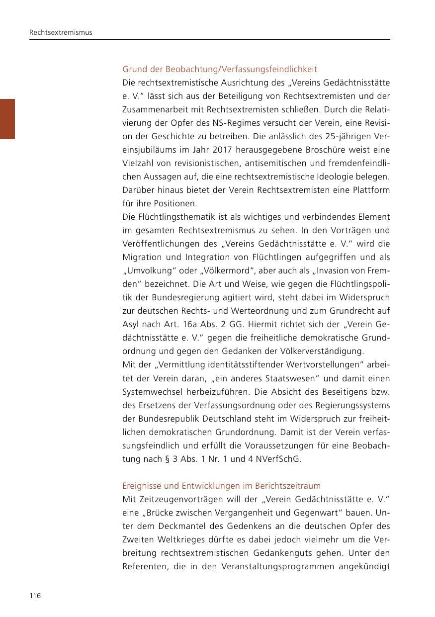 Seite 118 des Verfassungsschutzbericht 2021 Niedersachsen