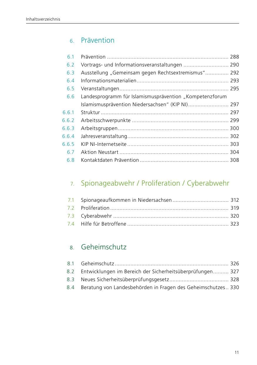 Seite 13 des Verfassungsschutzbericht 2021 Niedersachsen