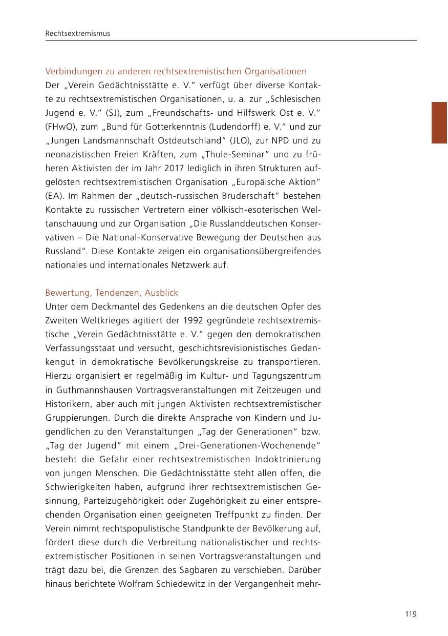 Seite 121 des Verfassungsschutzbericht 2021 Niedersachsen