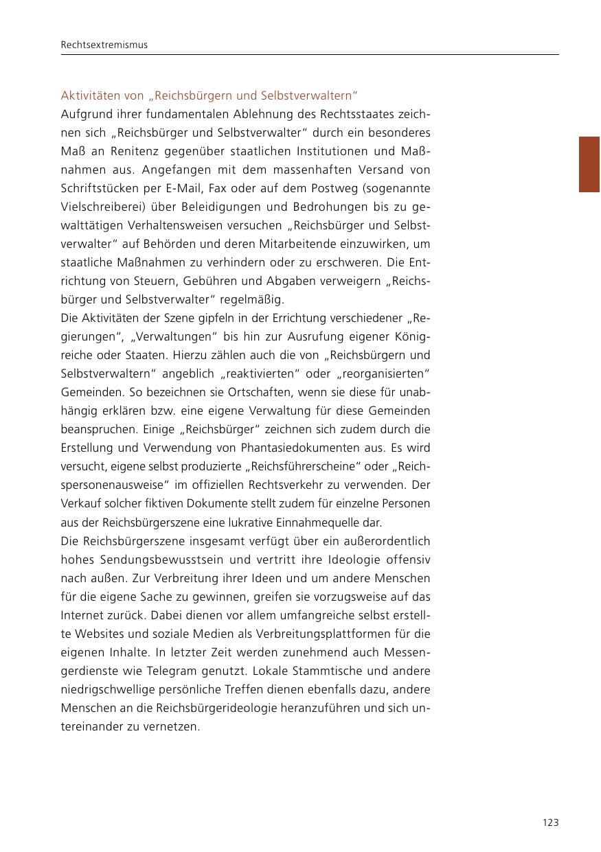 Seite 125 des Verfassungsschutzbericht 2021 Niedersachsen