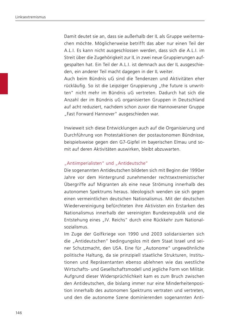 Seite 148 des Verfassungsschutzbericht 2021 Niedersachsen