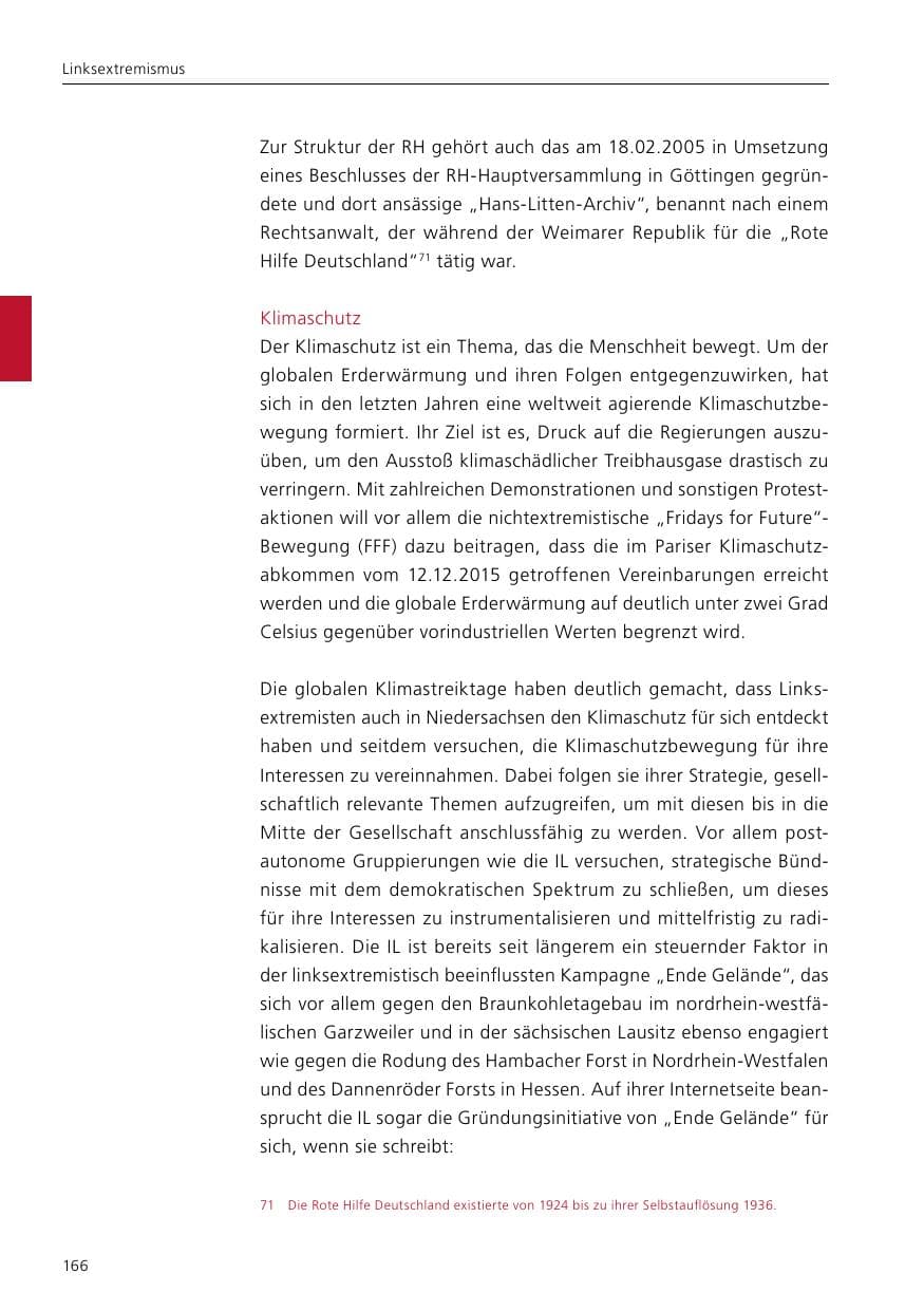 Seite 168 des Verfassungsschutzbericht 2021 Niedersachsen