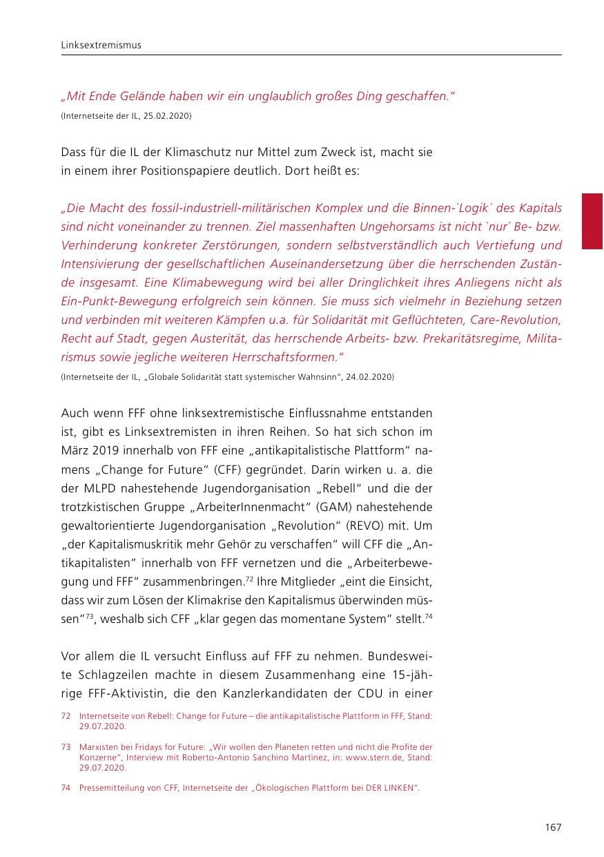 Seite 169 des Verfassungsschutzbericht 2021 Niedersachsen