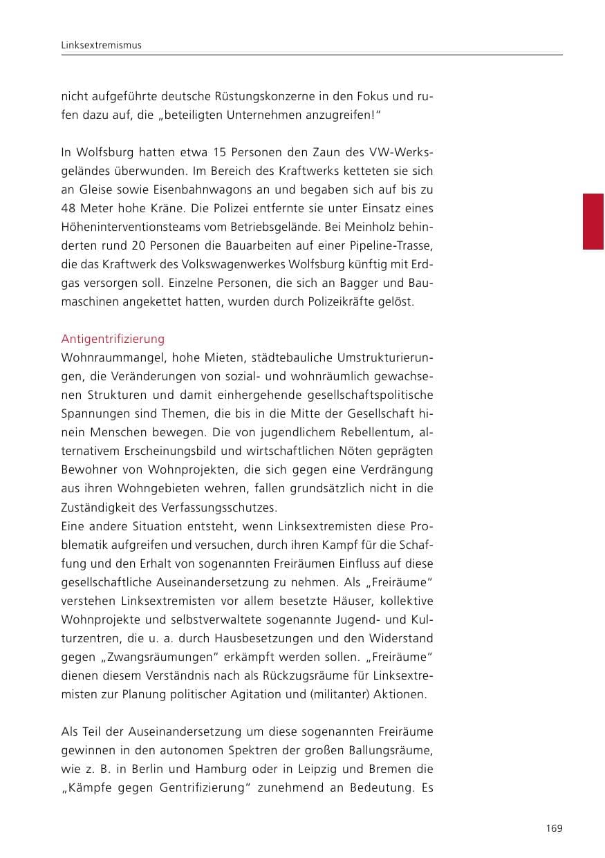 Seite 171 des Verfassungsschutzbericht 2021 Niedersachsen