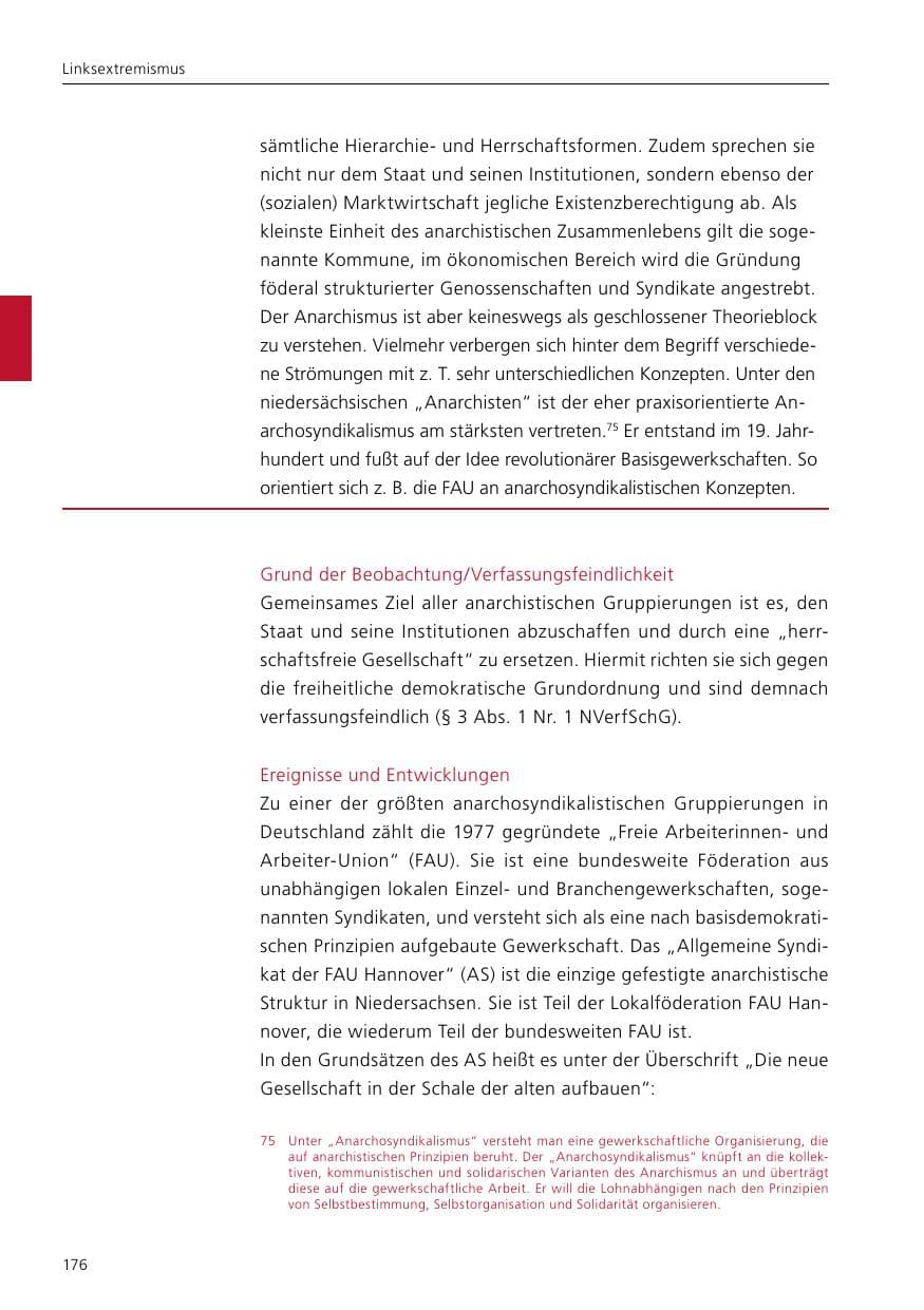 Seite 178 des Verfassungsschutzbericht 2021 Niedersachsen