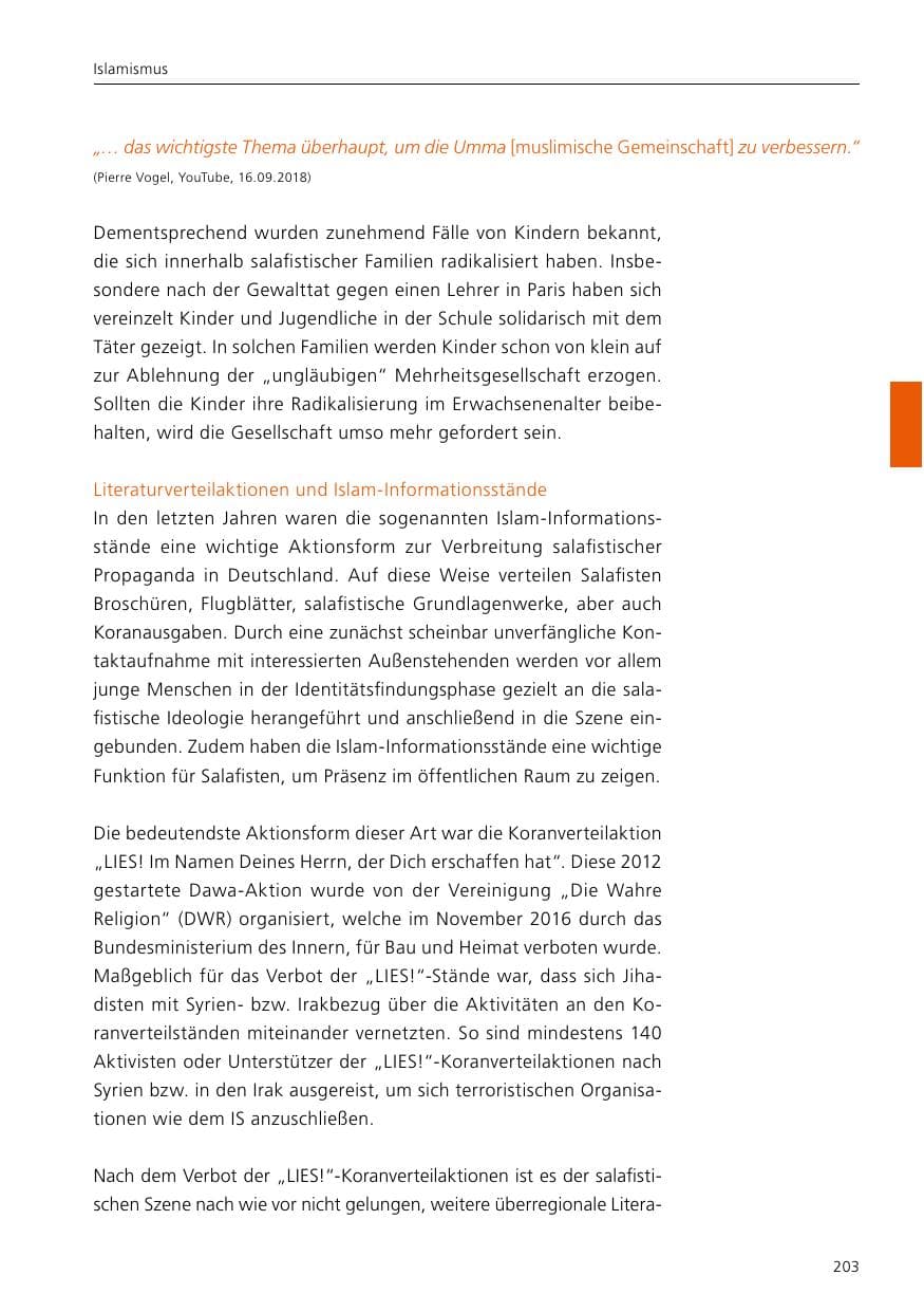 Seite 205 des Verfassungsschutzbericht 2021 Niedersachsen