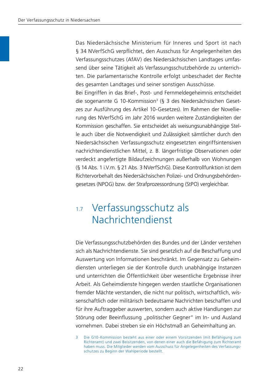 Seite 24 des Verfassungsschutzbericht 2021 Niedersachsen