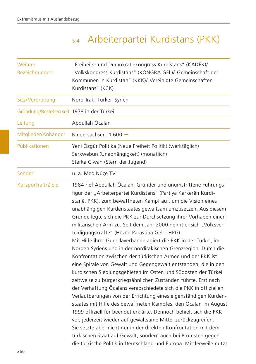Seite 268 des Verfassungsschutzbericht 2021 Niedersachsen