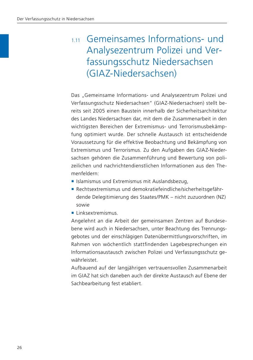 Seite 28 des Verfassungsschutzbericht 2021 Niedersachsen