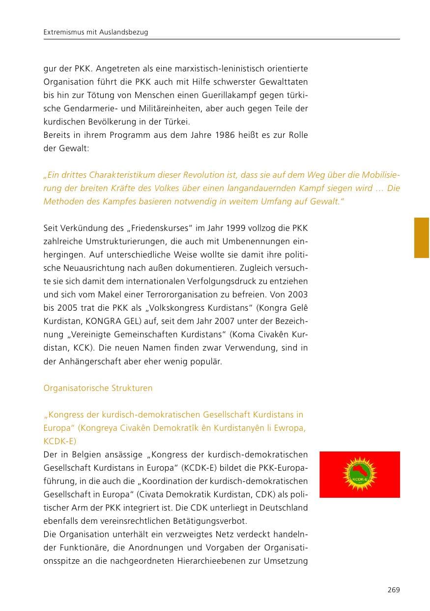 Seite 271 des Verfassungsschutzbericht 2021 Niedersachsen