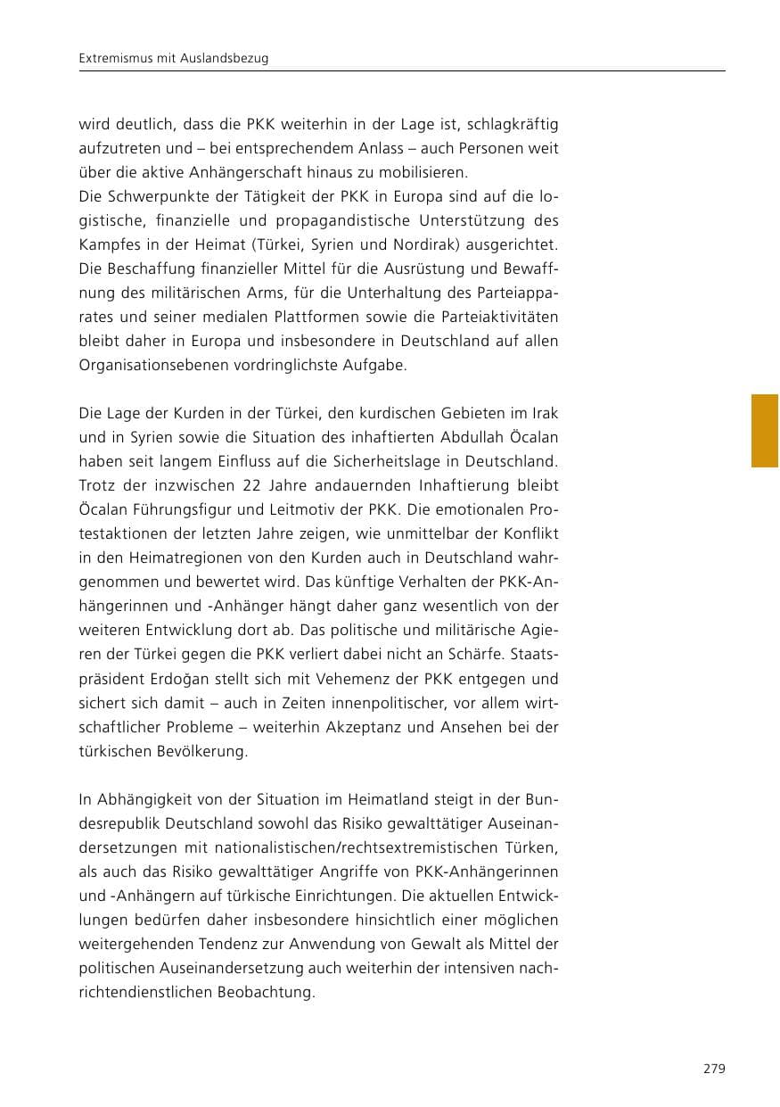 Seite 281 des Verfassungsschutzbericht 2021 Niedersachsen