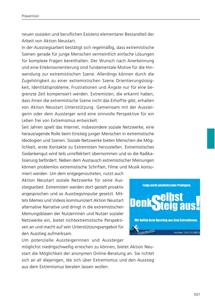 Seite 309 des Verfassungsschutzbericht 2021 Niedersachsen