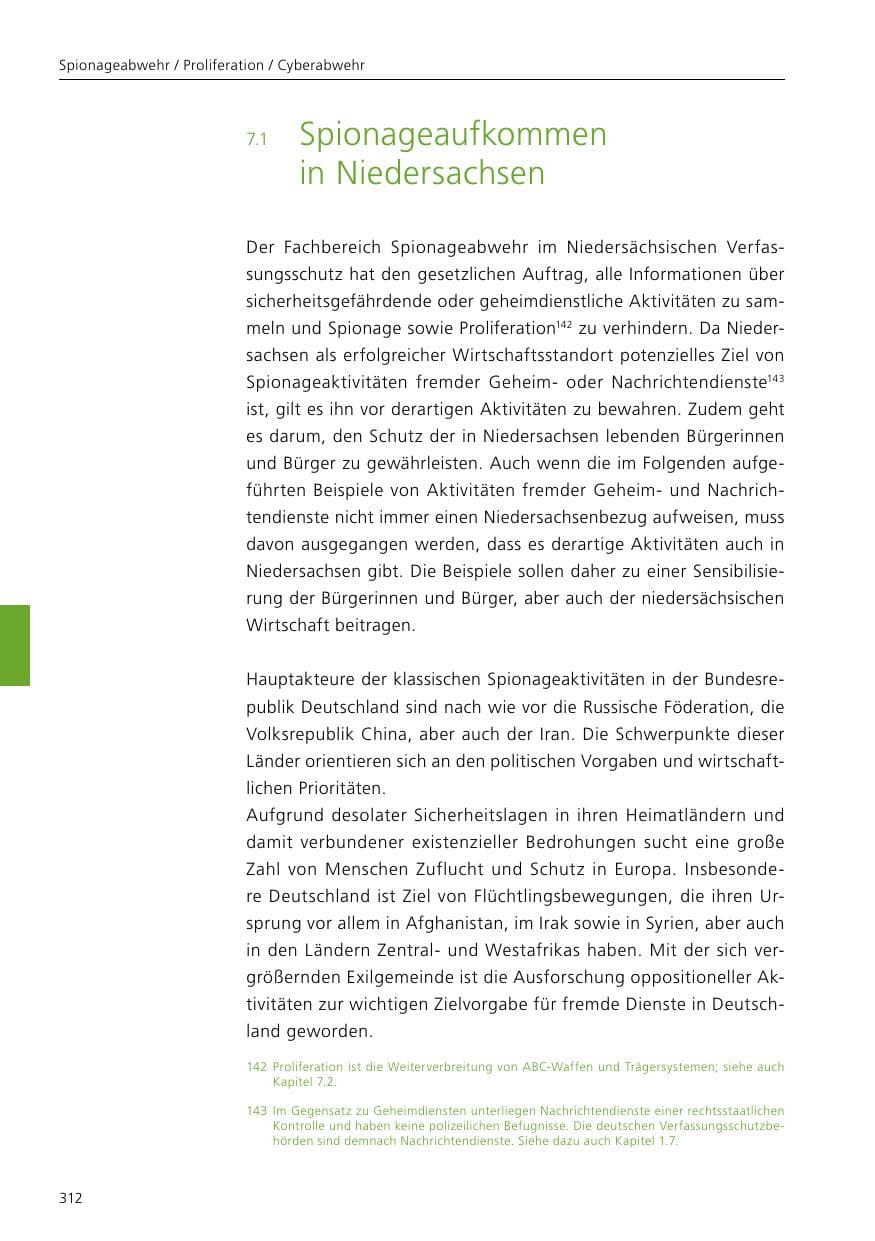 Seite 314 des Verfassungsschutzbericht 2021 Niedersachsen