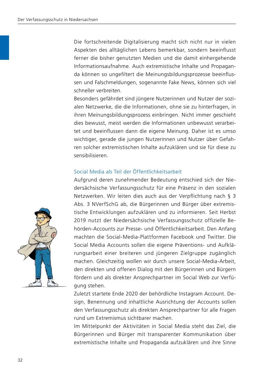 Seite 34 des Verfassungsschutzbericht 2021 Niedersachsen