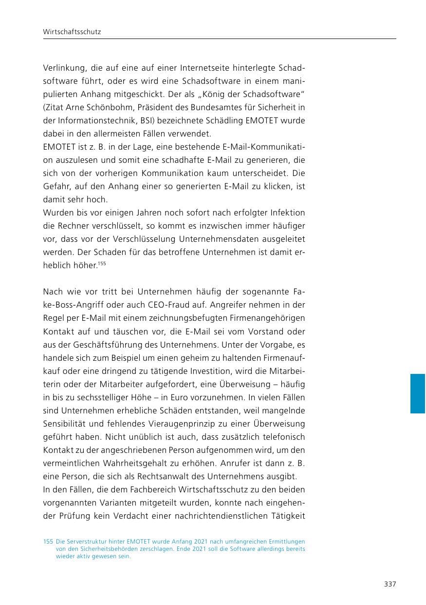 Seite 339 des Verfassungsschutzbericht 2021 Niedersachsen