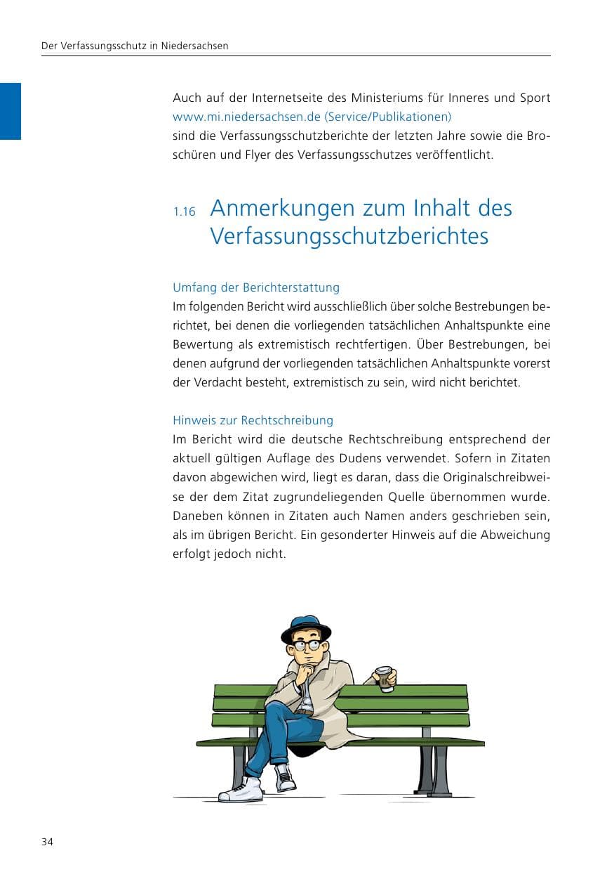 Seite 36 des Verfassungsschutzbericht 2021 Niedersachsen