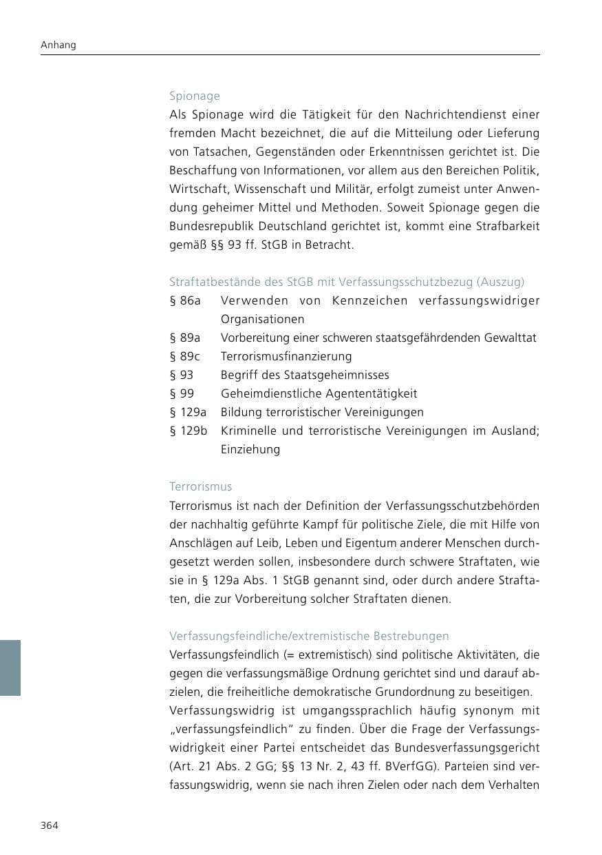 Seite 366 des Verfassungsschutzbericht 2021 Niedersachsen