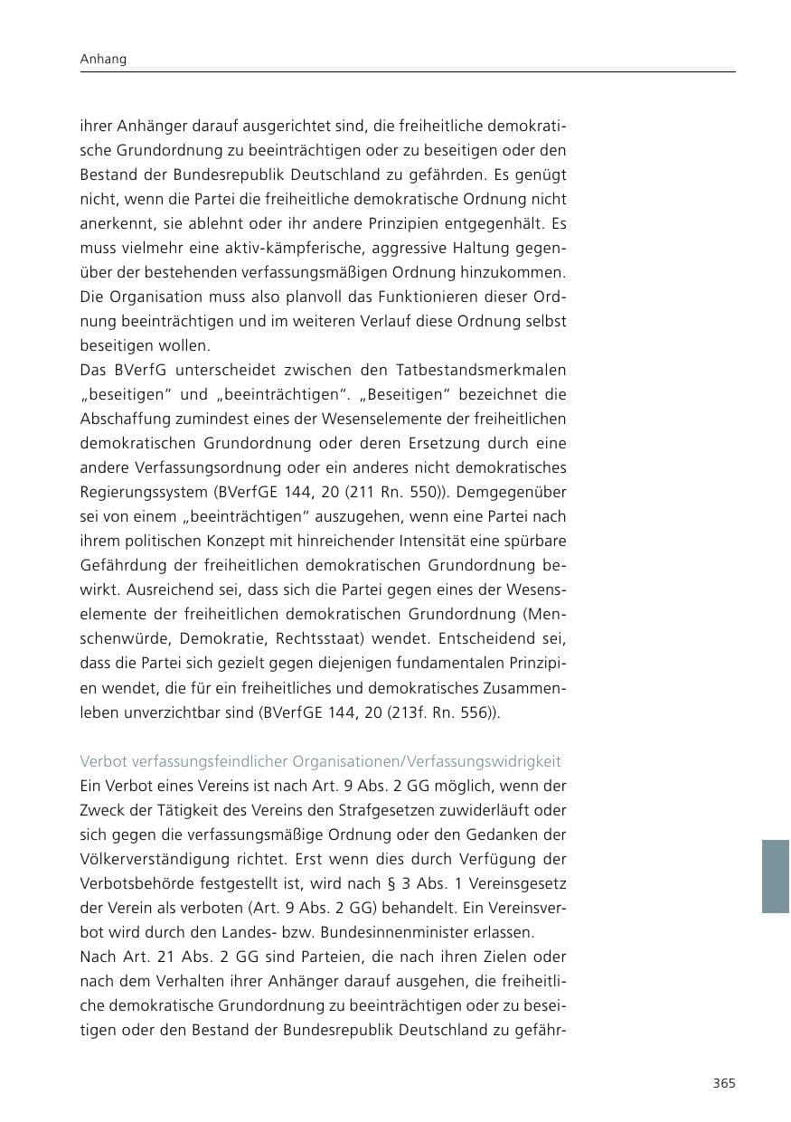 Seite 367 des Verfassungsschutzbericht 2021 Niedersachsen