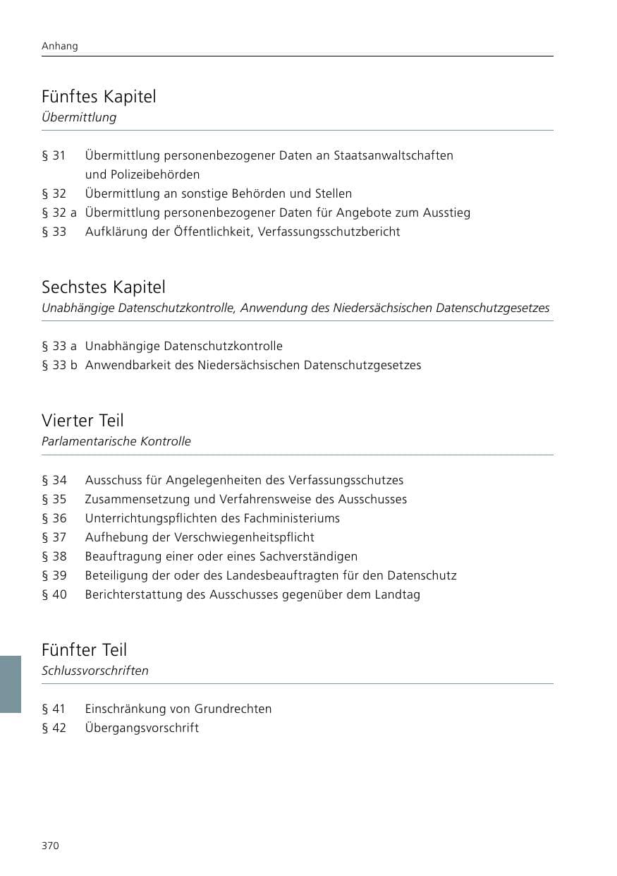 Seite 372 des Verfassungsschutzbericht 2021 Niedersachsen