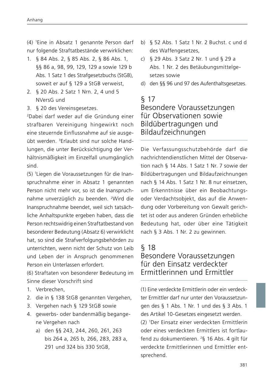 Seite 383 des Verfassungsschutzbericht 2021 Niedersachsen