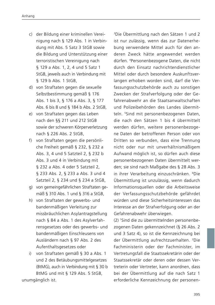 Seite 397 des Verfassungsschutzbericht 2021 Niedersachsen